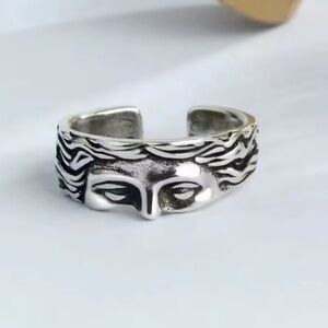Silver Face Design Ring